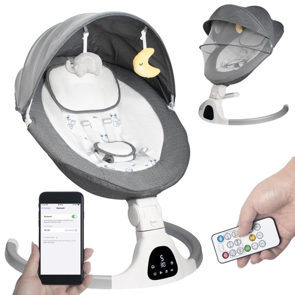 Baby Swing JFOVMCYG para bebés y niños pequeños con Bluetooth