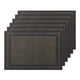 thumbnail image 1 of REGALWOVEN Manteles Individuales Juego de 6 Manteles para Cocina Comedor Negro 18"x12", 1 of 6
