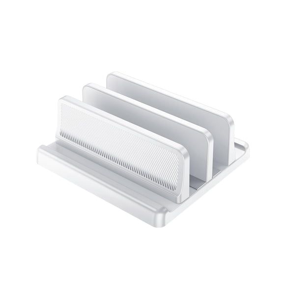 Soporte vertical para laptop EAXBUX 4 en 1 ajustable de plástico ABS blanco