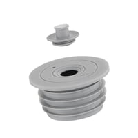 Magideal - Anillo De Sellado De Tubo De Drenaje Con Tapón De Silicona Resistente Filtro Retenedor De Núcleo Cubierta Hermética Adecuado Para Fregadero Lavadora B 60-65 Mm Gris