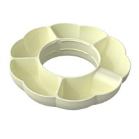 Magideal - Tazón De Vidrio Para Refrigerios, Taza De Silicona, Bandeja Para Refrigerios, Bandeja Divisoria Para Refrigerios A Prueba De Fugas, Plato Reutilizable Por 40 Onzas