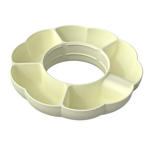 Magideal - Tazón De Vidrio Para Refrigerios, Taza De Silicona, Bandeja Para Refrigerios, Bandeja Divisoria Para Refrigerios A Prueba De Fugas, Plato Reutilizable Por 40 Onzas