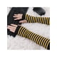 thumbnail image 5 of GUANTES SIN DEDOS PARA MUJER INSPIRE CHIC, GUANTES DE BRAZO TEJIDOS CON ESTAMPADO, LARGO HASTA EL CODO, AMARILLO NEGRO, 5 of 6