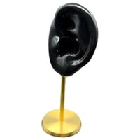 Ioensy - Soporte De Exhibición De Pendientes Modelo De Oreja Soporte De Perno Con Base Para Escaparate De Cumpleaños Negro Izquierda