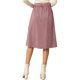 thumbnail image 3 of INSPIRE CHIC Falda Midi de Pana de Cintura Alta para Mujer, Línea A, con Botones al Frente, Plisada, con Cinturón y Bolsillos, Rosa M, 3 of 5