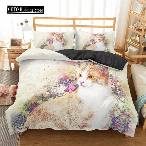 v230 Bed Sheets Dropshipping Duvetcover Pillowcase -pcs Bedclothes AU Queen Bedding Cover Set Cartoon Animal Double Single Bedset 3-Piece Bedding Set (1 Duvet Cover + 2 Pillow Shams) Bed Sheets ju230