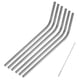 thumbnail image 1 of Juego de 6 pajitas de acero inoxidable, pajitas de metal reutilizables para vasos, tazas y bebidas frías., 1 of 5