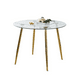 thumbnail image 1 of Mesa Redonda Dorada De Vidrio Minimalista 120cm - Estructura Gold, 1 of 3