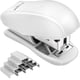 thumbnail image 1 of Mini grapadora con grapas, capacidad para 25 hojas, grapadora de escritorio, grapadora pequeña y 960 grapas estándar, grapadora compacta y práctica para viajes, ideal para adultos y niños (color aleat, 1 of 8