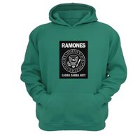 Genérico - Polerón Canguro Ramones Verde Aguamarina Talla S Unisex