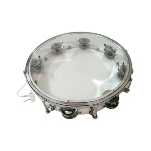 Bothyi - Pandereta De 10 Pulgadas Para Niños, Juguete Educativo Musical Para Concierto, Fiesta De Baile, Plata