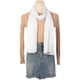 thumbnail image 2 of INSPIRE CHIC Bufanda de Chifón Sólida para Mujer Ligera Suave Transparente Larga Envoltura para la Cabeza Chales Bufandas Blanca 68.9x29.5 pulgadas, 2 of 7