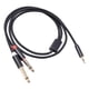 thumbnail image 2 of Cable 3,5 Mm 1/8 TRS A Doble 6,35 Mm 1/4 TS Cable Divisor Y 1 M, 2 of 5