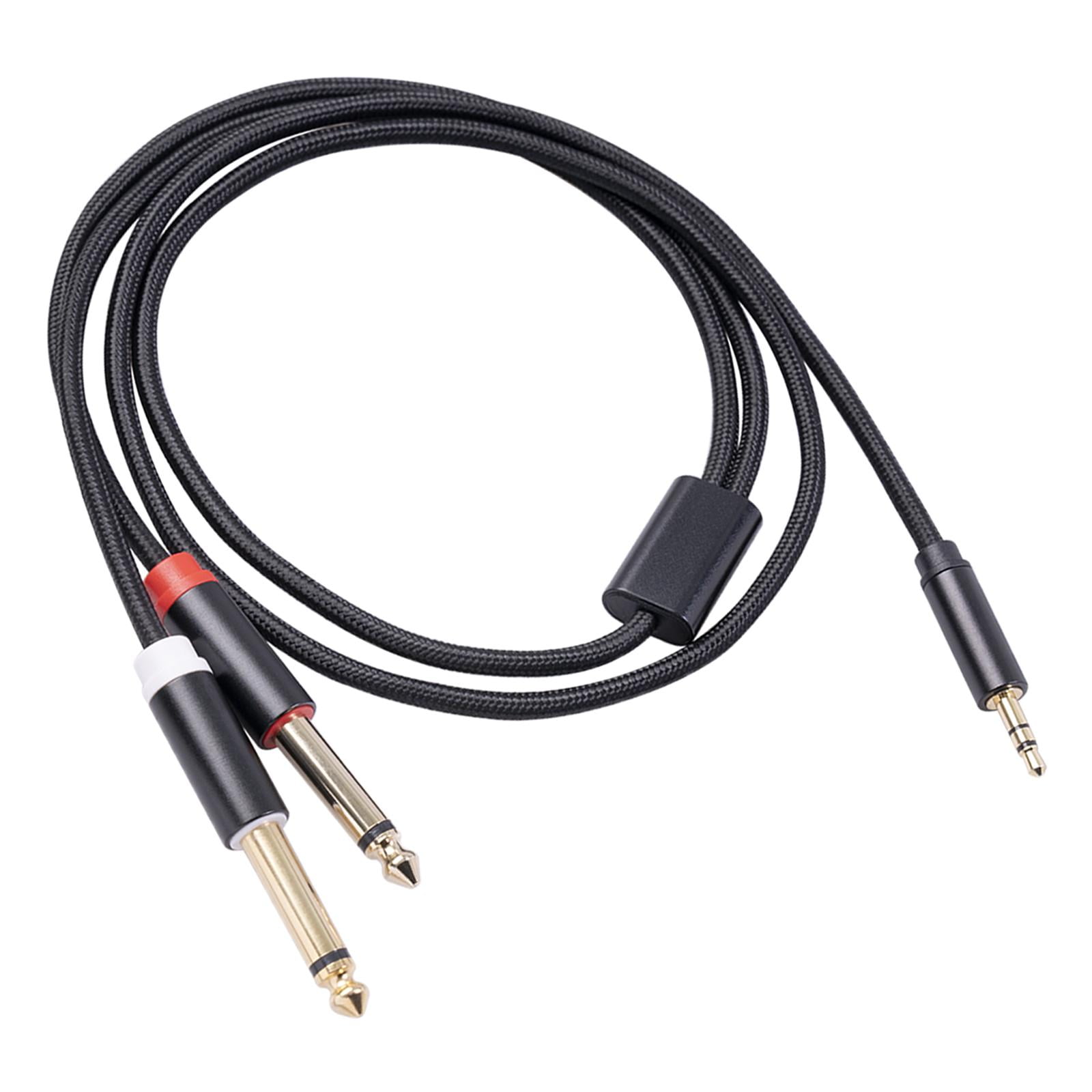 Magideal - Cable De Sonido De 3,5mm, 5mm, 1/8 " 2x 6,35mm, 1/4", Ts , Sistema Estéreo Doméstico Y Cable Divisor, Amplificador Mezclador, Cable De 1m