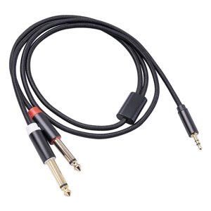 Magideal - Cable De Sonido De 3,5Mm, 5Mm, 1/8 "" 2X 6,35Mm, 1/4"", Ts , Sistema Estéreo Doméstico Y Cable Divisor, Amplificador Mezclador, Cable De 1M