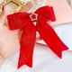 thumbnail image 4 of Accesorios de Cacampanao para Año Nuevo para niñas con lazo grande rojo, cinta de pompón roja, decoración navideña Cacampanaopin al por mayor, 4 of 5