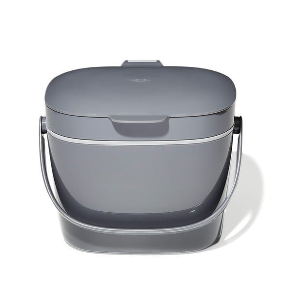 Cubo de abono OXO Good Grips EASY-CLEAN, 6,62 L, color carbón