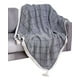 thumbnail image 1 of Mantas para sofas camas u oficinas con pompon 130x150 cm Negro, 1 of 4