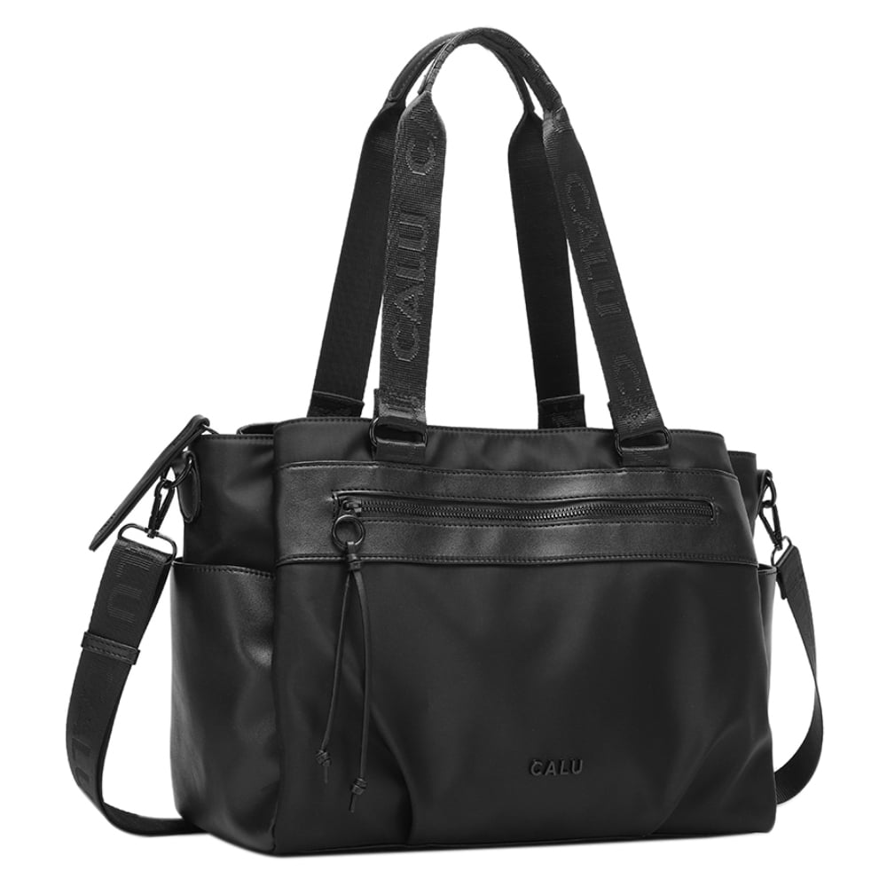 Calu Bags - Cartera Bolso Shimmer Doble Uso Negro Calu