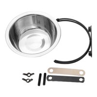 Ioensy - Tazón Para Mascotas De Alta Capacidad Con Ranura Para Tarjeta De Tazón Fijo Suministros Para Mascotas Para Pájaros 150 Ml