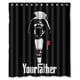 thumbnail image 1 of Cortina de ducha de Darth Vader "Soy tu padre", caballero negro, juego de cortinas de baño con ganchos, tamaño 60 x 72 pulgadas, 1 of 3