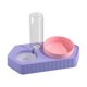thumbnail image 4 of Cuencos De Puntos Con Dispensador De Agua Juego De Tazones De Comida Húmeda Y Seca Comedero Para Mascotas Bebedero Doble Violeta, 4 of 5