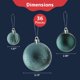 thumbnail image 3 of Decoraciones para Árbol de Navidad Prextex 36 Piezas Verde Oliva, 3 of 7