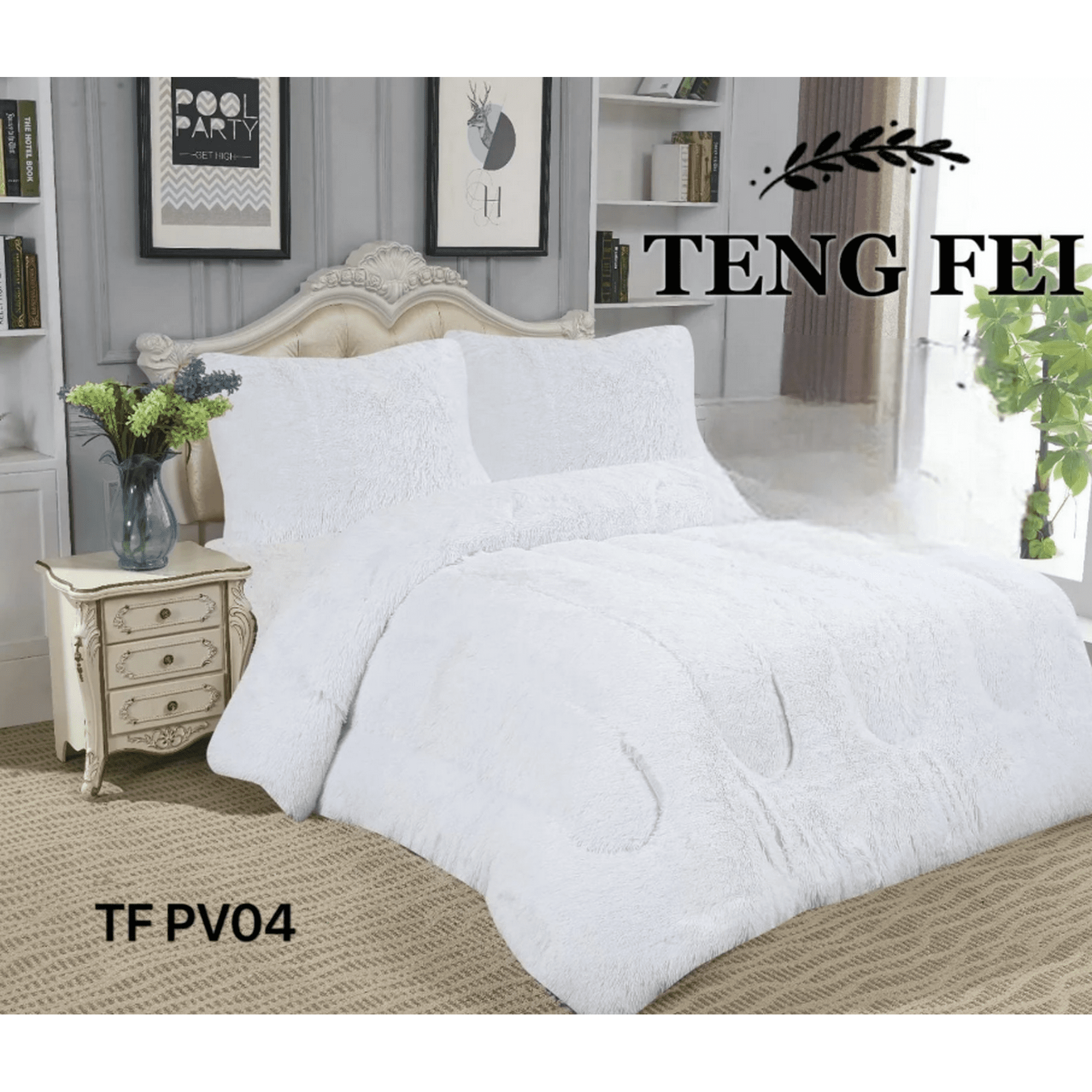 Tecnocasa - Plumón De Invierno Peludos Con Chiporro King