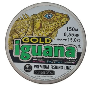 Balsax - Nylon Iguana Gold 0,35Mm 150Mtros 15Kg Jandar Gold Sinking