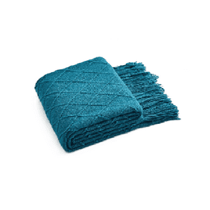 Genérico - Manta Decorativa Tejida Para Sillón, Piecera O Cama Color Verde Oscuro