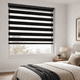 thumbnail image 5 of Cortina Roller Zebra Negra 240x220 cm Doble Tela Día y Noche Regulable para Ventana, 5 of 6