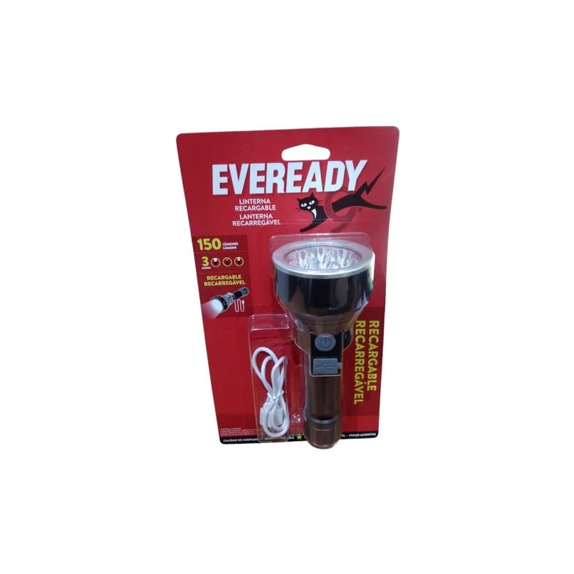 Eveready - Linterna Led Recargable Usb 150 Lúmenes