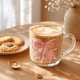 thumbnail image 3 of Taza De Cristal Con Lazo Rosa Resistente Calor Y Frío, 3 of 6