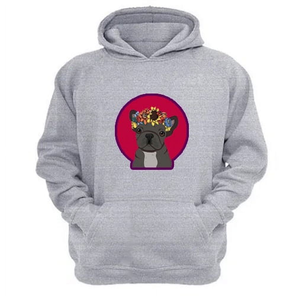 Genérico - Polerón Canguro Pug Corona Gris Claro Talla Xl Unisex
