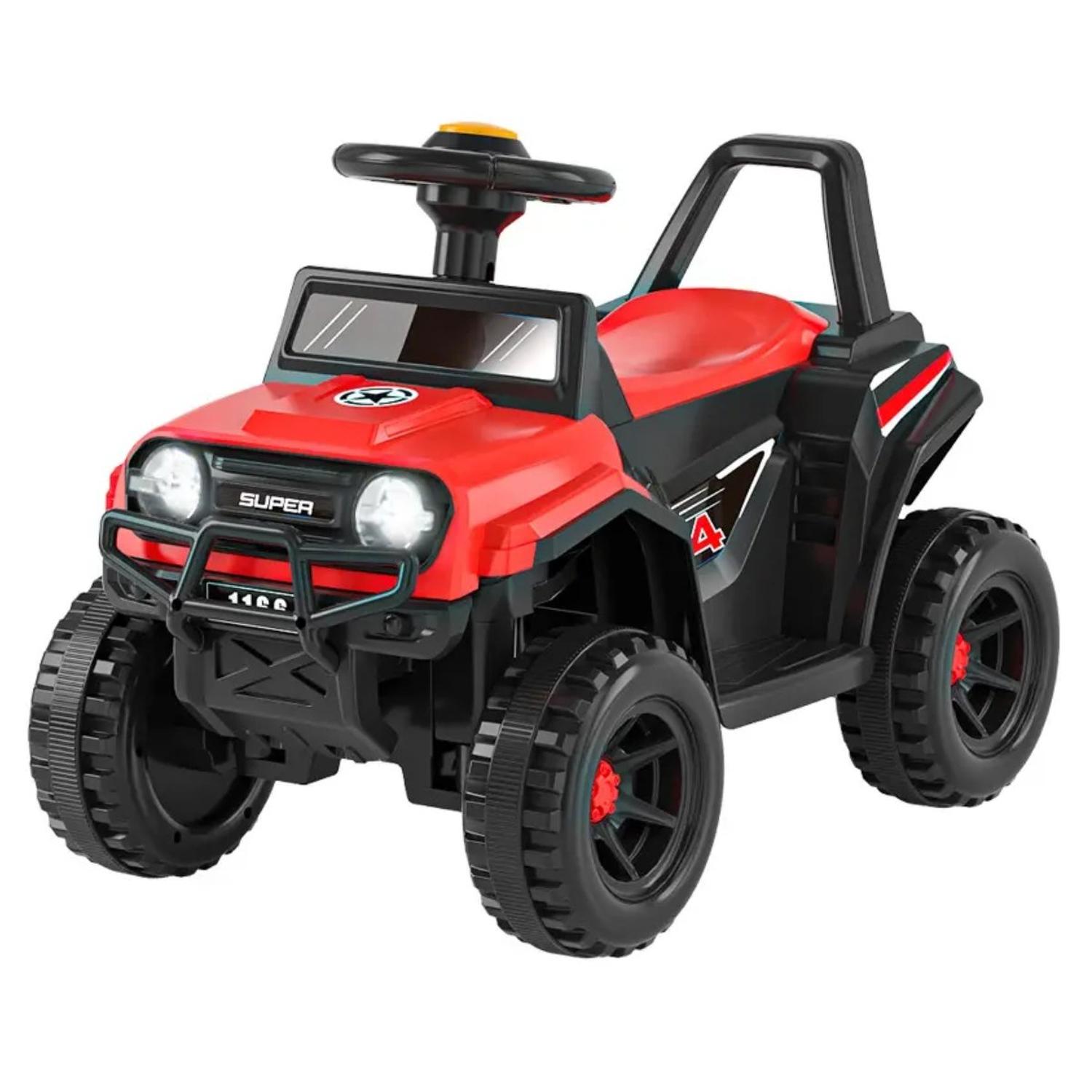 Auckland Outdoor - Moto Electrica Bateria Jeep Niño Luces Y Sonido 1166 Rojo Rojo