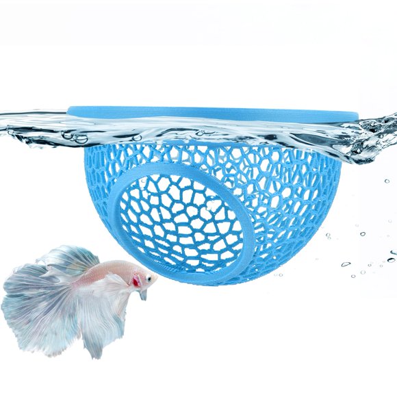 Escondite para Betta sicutoz 7 cm azul, hamaca y comedero