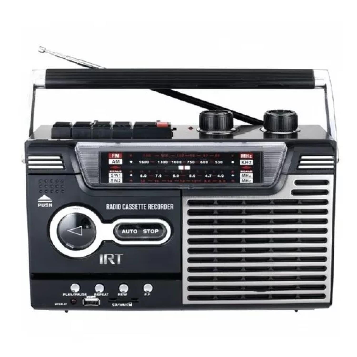 Irt - Radio Cassette Bluetooth Aux Usb Fm Am Sw Vintage Record