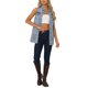 thumbnail image 2 of INSPIRE CHIC Chaleco de Mezclilla para Mujer sin Mangas con Botones de Largo Medio Casual Chaleco de Jean Gris Azul S, 2 of 6