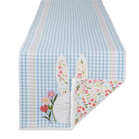 Tapete De Mesa Dii Spring Bouquet Reversible, 35 X 180 Cm, Algodón