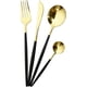 thumbnail image 2 of XmhyTop Juego de Cubiertos de Cocina de 24 Piezas, Inoxidable, Color Oro Negro, Ideal para Hogares y Eventos, 2 of 5