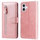 thumbnail image 4 of Funda tipo cartera para iPhone 17 con bolsillo con cremallera y ranuras para tarjetas – Función de soporte Rosa, 4 of 5