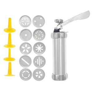 Magideal - De Prensa De Y Kit De Glaseado, Acero Inoxidable Y Plástico, Reutilizable, Fabricante De , Fácil De Limpiar, Fácil De Utilizar, 10 Moldes Para Galletas.