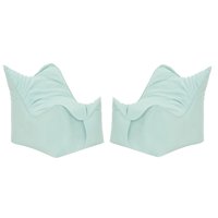 Bodevir - Set Pouf Potter 1C Felpa Verde Agua