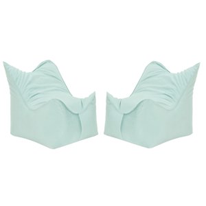 Bodevir - Set Pouf Potter 1C Felpa Verde Agua