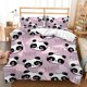 thumbnail image 1 of v806 Bed Sheets Panda Bear Bedding Sets Animal Duvet Cover Twin Full Single Size And Pillowcase Home Textile Bedclothes For Kids Child 3-Piece Bedding Set (1 Duvet Cover + 2 Pillow Shams) Bed Sheets j, 1 of 5