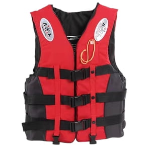 Ioensy - Chaqueta De Natación Equipo Deportivo Chaleco Salvavidas Portátil Para Navegación A La Deriva Navegación L Rojo