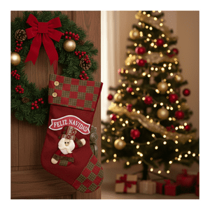 Genérico - Bota Navideña Viejito Pascuero Grande Modelo 1 Navidad Decoración