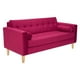 thumbnail image 2 of Sofa Retro 3c + 2 Pouf Felpa 05 Burdeo, 2 of 6