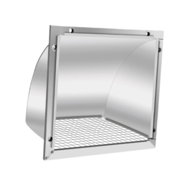 Cubierta de ventilación de secadora Tapa de ventilación de pared Tapa de ventilación de pared plateada Fácil de instalar Ventilación exterior Cubierta 8 pulgadas