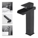 thumbnail image 1 of Llave Monomando Lavamanos Estilo Cascada Moderna Acero Negro, 1 of 3